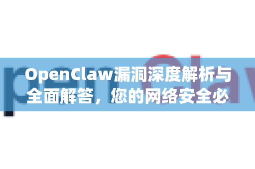 OpenClaw漏洞深度解析与全面解答，您的网络安全必修课
