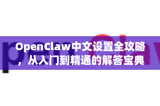 OpenClaw中文设置全攻略，从入门到精通的解答宝典
