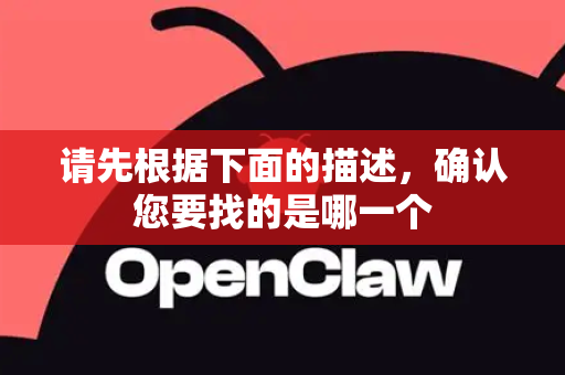 请先根据下面的描述，确认您要找的是哪一个-第1张图片-官方openclaw下载|openclaw官网-国内ai小龙虾下载