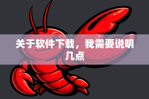 关于软件下载，我需要说明几点