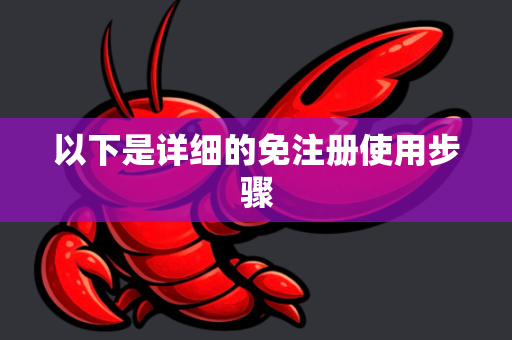 以下是详细的免注册使用步骤