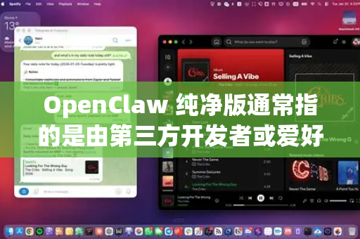 OpenClaw 纯净版通常指的是由第三方开发者或爱好者修改的、去除了原版软件中某些非必要组件（如广告、数据收集模块、捆绑插件等）的简化版本