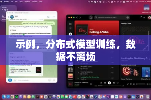 示例，分布式模型训练，数据不离场