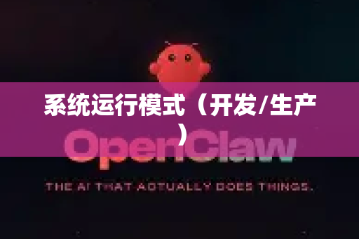 系统运行模式（开发/生产）